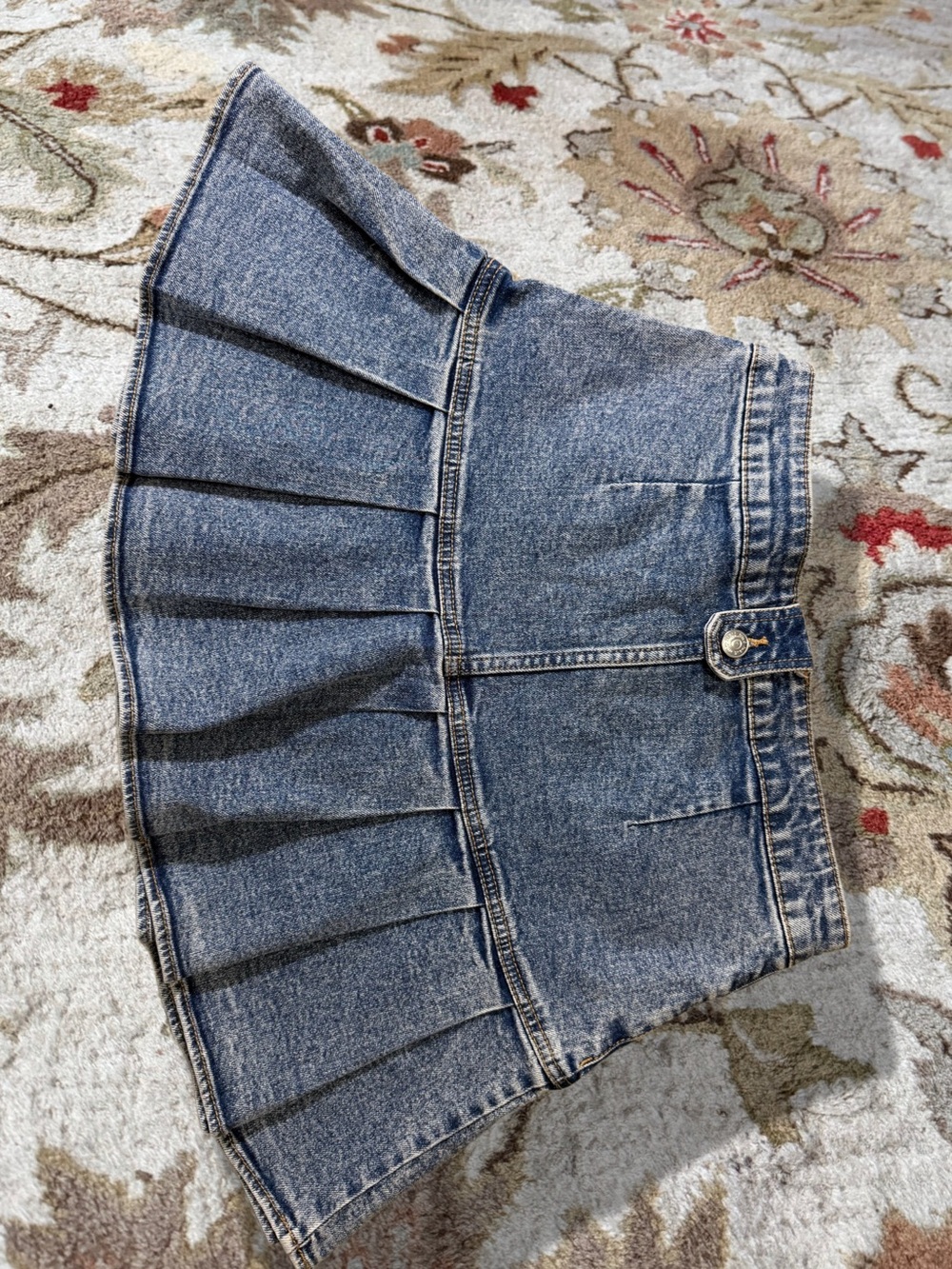 wild fable Denim Pleated Mini Skirt in Blue Wash
